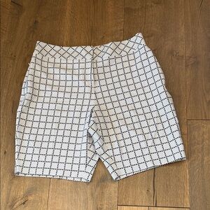 Women's Black and White Checkered Shorts Never Worn size 10